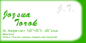 jozsua torok business card
